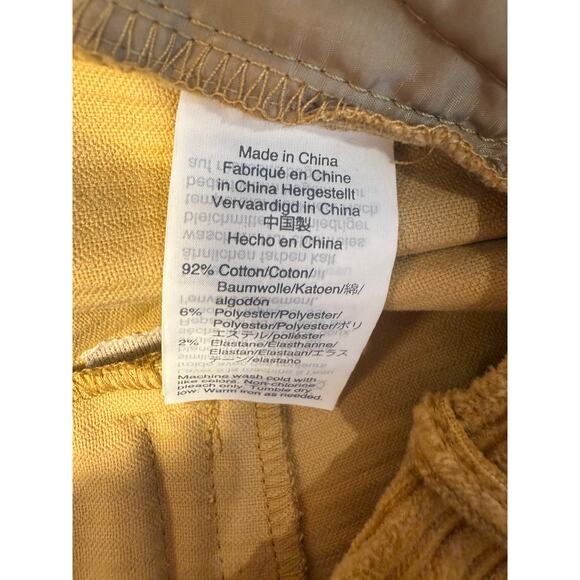 J.Crew Wide Wale Corduroy Pants Size 14 Tan Crop Straight Leg FA18 - Picture 4 of 9